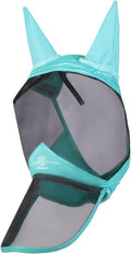 Harrison Howard CareMaster Pro Luminous Horse Fly Mask Large Eye Space Long Nose with Ears UV Protection for Horse Summe