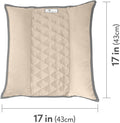 Paw Inspired Snuggle Bunny Bolster Bed, Gray/Beige, 17x17 Inch