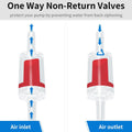AQUANEAT Aquarium Check Valve, One Way Non Return Valve for Air Pump,Fit for 3/16 Inch Airline Tubing, Fish Tank Accesso