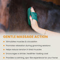 Epona Deep Teal Flexible Glossy Curry Comb for Horses – Soft, Ergonomic Grooming Brush with Flexible Tines for Deep Clea