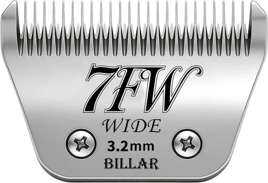 BILLAR®7FW Detachable Dog Grooming Wide Blades,Compatible with Andis,Oster A5,Wahl KM10 Series Clippers,Cut Length 1/8”(3.2mm)