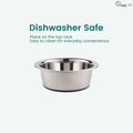 PEGGY11 Deep Stainless Steel Anti-Slip Dog Bowls - 2-Pack, 3 Cups