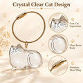 Cat Fur Memorial Keychain Keepsake Capsule Hair Storage Pendant for Pet Remembrance Fillable