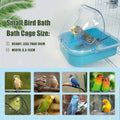 Bird Bath for Cage, Cleaning Pet Supplies Cockatiel Bird Bathtub with Hanging Hooks for Little Bird Parrots Spacious Par
