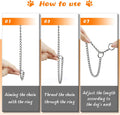 TagME Chain Choke Collar for Dogs, No Pull Slip Training for Small Dogs