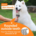 Undercoat Rake for Dogs, 2 in 1 Dematting Comb & Deshedding Tool for Long Hair Pets, Pet Hair Grooming Brush, Clear Mats