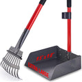 Metal Pooper Scooper for Dogs with Heavy Duty Long Handle Rake & XL Tray