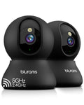 blurams 5G Indoor Cameras for Home Security, 2K Pet Camera with Phone App, 360° PTZ Home Cam w/Dual-Band WiFi6, 2-Way Talk, Free Human/Sound Detection, Motion Tracking, Night Vision, Works with Alexa