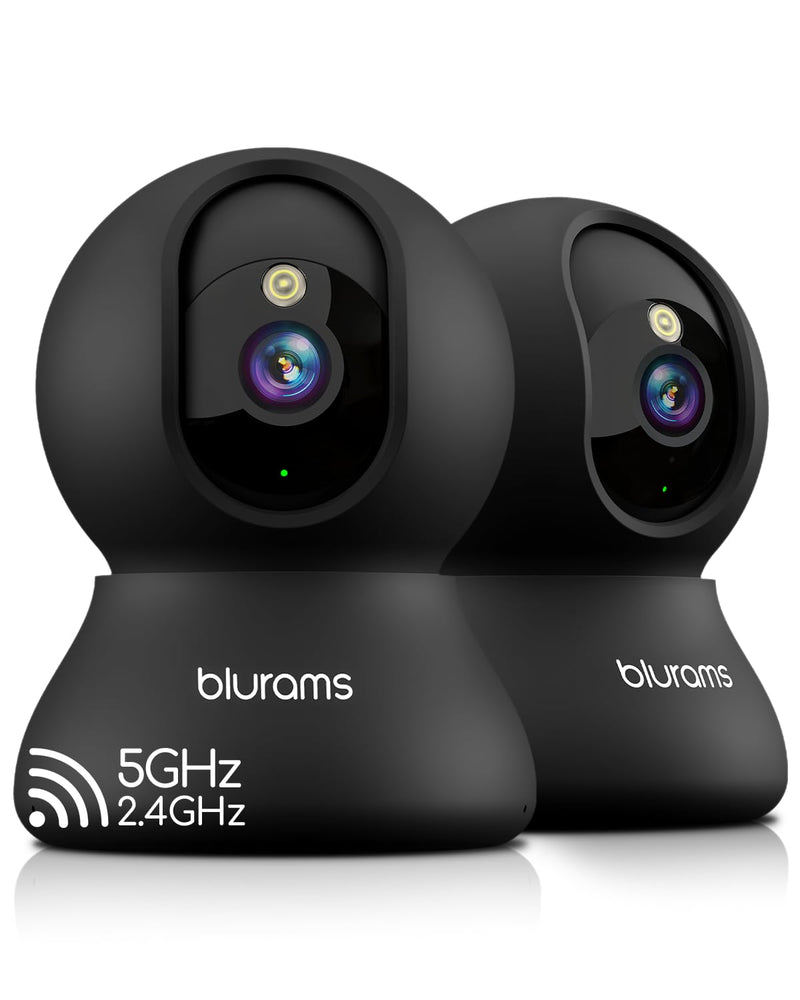 blurams 5G Indoor Cameras for Home Security, 2K Pet Camera with Phone App, 360° PTZ Home Cam w/Dual-Band WiFi6, 2-Way Talk, Free Human/Sound Detection, Motion Tracking, Night Vision, Works with Alexa