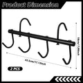 2 Pcs Black Tack Rack with Swivel Hooks, 6 Hooks Hanging Bridle Hook Portable Bridle Hook Tack Hangers for Horses Horse 
