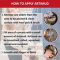 Artimud - Horse Hoof Putty | Thrush Treatment | 26.5 oz (750g) | Eucalyptus Horse Hoof Clay | Equine Frog & Sole Protect