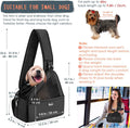 SlowTon Dog Sling Carrier, Hands Free Hard Bottom for Small Dogs up to 6 lb