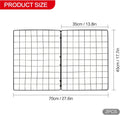 2 Pack Dog Crate Divider Panel with Ties, Adjustable Metal Kennel Divider 17.7" H x 13.7"-27" Width, Black Wire Grid Fit