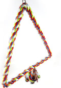Large Bird Rope Perch Triangle Swing Toy Multicolor 12 Inch