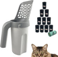 Cat Litter Scoop with Holder,2 in 1 Cat Scoop,215 Garbage Bags