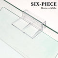 Sliverdew 6 PCS Aquarium Lid Clips, 6mm Clear Acrylic Fish Tank Lid Holder Aquarium Cover Support Clamps for Rimless Aqu