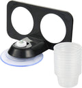 SLSON Gecko Feeder Ledge Acrylic Improved Suction Cup Reptile Feeder with 20 Pack 1 oz Plastic Bowls for Reptiles Food a