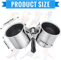 Tioncy 2 Pcs Stainless Steel Bird Bowls, Clip on Parrot Food Water Cups