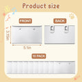 LEIFIDE 10 Pcs Metal Kennel Card Holders Kennel Accessories Dog Cat Boarding Cards Record Pet Care ID Info for Dog Hamst