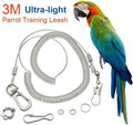 Anti-bite Bird Leash Macaw Parrot Harness Bird Supplies, Parrot Cockatiels Starling Budgie Training Rope(Transparent)