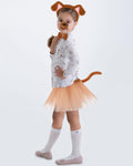 Zhanmai 5 Pcs Carnival Animal Costume Kid Bear Puppy Dog Pup Kangaroo with Tutu Ear Headband Bowtie Tail Paws for Boys G