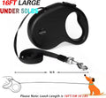 enrgticdg 16Ft Retractable Dog Leash,Light Weight Leash for Small to Medium Dogs/Cats Up to 50lbs,Stainless Steel Spring