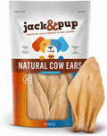 Jack&Pup Cow Ears for Dogs (15 Pack) – Natural Whole Cow Ears, Single Ingredient Dog Treats, Thick Cut, High Protein Chews, Excellent Rawhide Alternative for Small & Large Dogs
