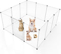 BRIAN & DANY Dog Playpen Portable for Small Animals, Dog Play Pen Indoor, Transparent Pet Playpen for Puppies, Cats, 80"