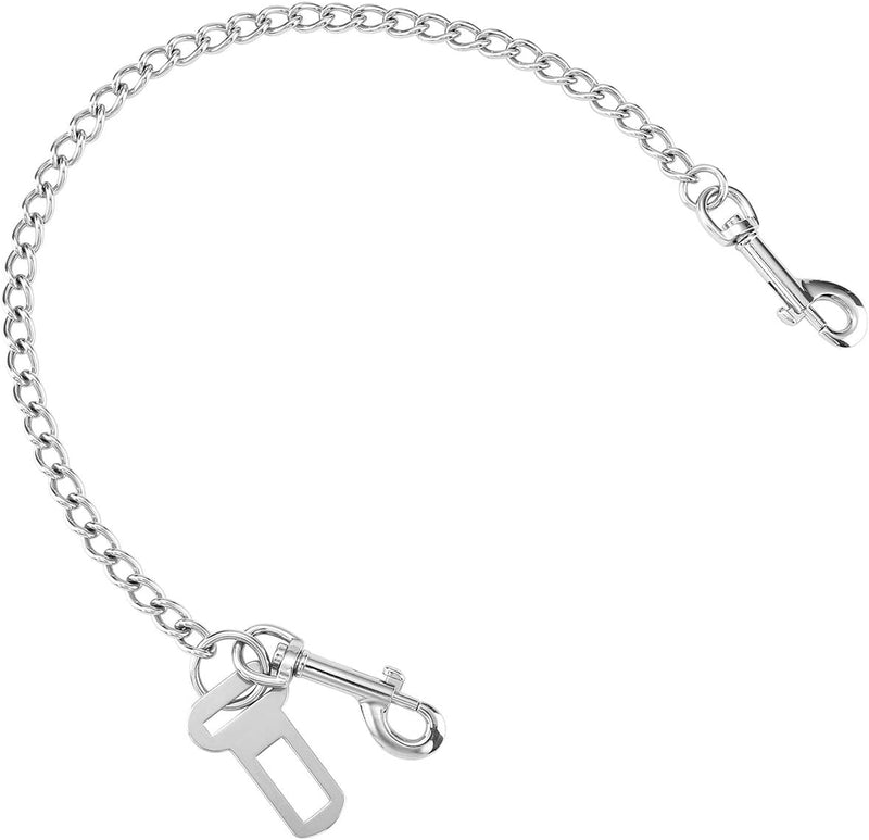 Mogoko Stainless Steel No chew Dog Car Seat Belt, Pet Vehicle Safety Restraint Cable, Heavy Duty Big Canine Dog Car Leas