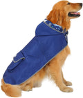 HDE Reversible Dog Raincoat Hooded Slicker Poncho Rain Coat Jacket for Small Medium Large Dogs Sharks - 3XL