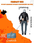 Uniclife Floating Halloween Fish Tank Decor, Masked Horror Figure Rock Base