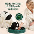Reggie Snuffle Mat for Dogs, for Calming Support, Reducing Speed Eating, and Mental Stimulation, Durable & Easy to Clean Sniff Mat for Dogs, 20" Large Diameter, Dog Enrichment Toys, Hunter Green