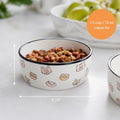 Pearhead Ceramic Cat Bowl, Holds 12 oz, Whisker-Friendly Pet Dish for Food and Water, Cute Cat Face Design
