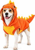 Kuoser Dog Dinosaur Halloween Costume, Funny Fleece Pullover Dog Hoodie
