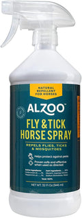 ALZOO Plant Based Fly and Tick Horse Spray, Helps Repel Mosquitoes, Horseflies & Ticks, Plant-Based Active Ingredients, 
