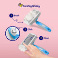 Freshly Bailey Deshedding Tool for Short Hair - Self Cleaning Slicker Brush - Pet Comb for Cats and Dogs