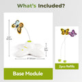 All for Paws Cat Toys Interactive Butterfly Flutter Bug Cat Automatic Toy Stimulating Kitty Toys Enrichment for Indoor Cats