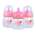 Xuanda Pet Feeding Bottle,3 Pack 60ml Nursing Bottle, 3 Sizes Nipples with Ventilation Valve Resistant Tearing Perfect for Puppies, Kittens, Small Wildlife (Pink)