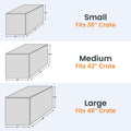 4Knines Quilted Dog Crate Cover – Heavy-Duty, Water-Resistant Fabric for Indoor/Outdoor Use – Durable Travel Cage Cover 