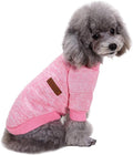 Jecikelon Fleece Dog Sweaters for Small Dogs, Soft Puppy Clothes for Doggie, Warm Dog Winter Outfits, Cute Pullover Sweatshirt Apparel for Pet Cats (Pink, S)