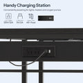 HOOBRO Fish Tank Stand with Power Outlet and LED Light, Aquarium Stand
