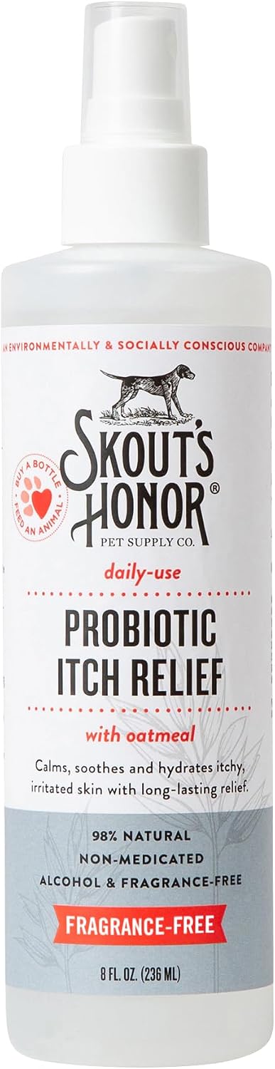 SKOUT'S HONOR Probiotic Itch Relief Spray for Dogs, 8 oz
