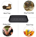 OwnMy Black Boot Tray Mat Indoor Plastic Small Shoe Tray Mat for Entryway