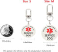 WALITEFU Service Dog Patches 2Pcs, Servcie Dog ID Tag Easily Attach to Collar, Harness, Vest (Medium- 1.18 x 4.33)