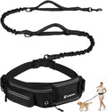 Hands Free Dog Leash with Waist Pack Bungee for Running