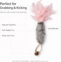 ZAYLUMO 3 Pack Rabbit Fur Catnip Toys with Feathers – Interactive Carrot Cat Toys with Galls Fruit for Indoor Cats and Kittens