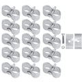 Hoqqf 16 Sets Dog Kennel Panel Clamps Chain Link Fence Clamps 1-3/8’’ Fence Parts Temporary Dog Kennel Clamps Galvanized Fence Ties for 32mm Pipe Panel Frames