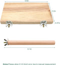 4 PCS Bird Perch Stand Platform Toy, Natural Wood Parrot Perch Stand Stick Play Exercise Gym Bird Cage Accessories Toys 