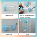 Guinea Pig Water Bottle No Drip, Plastic Hamster Water Bottle with Suspension Clamp, Hamster Cage Accessories Hanging (B