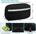 Uppetly Hands Free Dog Running Leash with Zipper Pouch, Dual Handle, Elastic Bungees Retractable Rope for Medium and Large Dogs, Waist Bag Pack Carry Phones for Walking Hiking Biking (Large, 25-120lb)